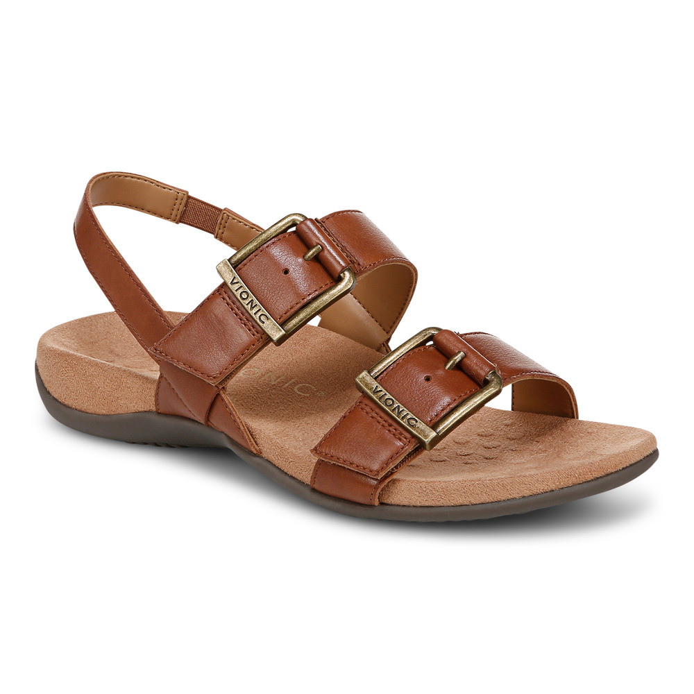 Vionic Reese Tan Sandal Wanita