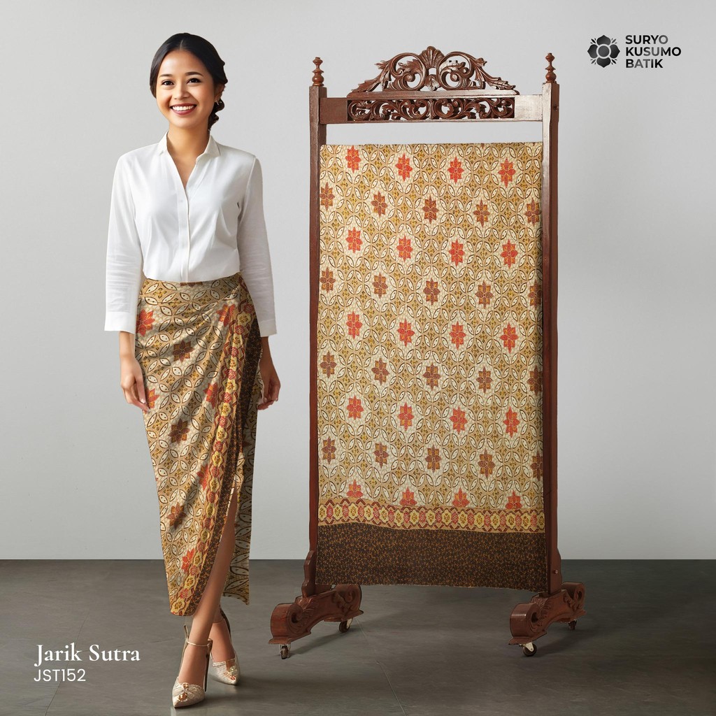 Suryo Kusumo Batik - Kain Jarik Batik Tulis Sutra  – Bunga Seruni