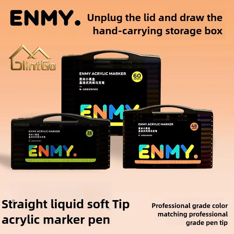 

ENMY Marker Akrilik Marker Cat Air 80 Warna Set Lengkap untuk Kanvas Seni DIY Lukisan Marker Cair