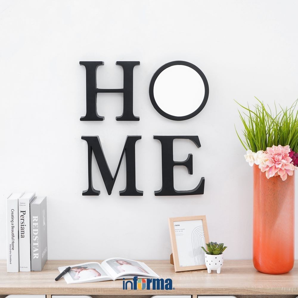 Informa 22.5 cm Set 4 Pcs Hiasan Dinding Home - Hitam Dekorasi Tembok Rumah Wall Decoration Aestheti