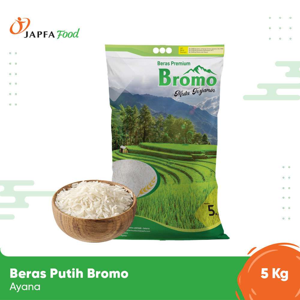 

Ayana Beras Putih Bromo Premium 5kg Tanpa Pemutih