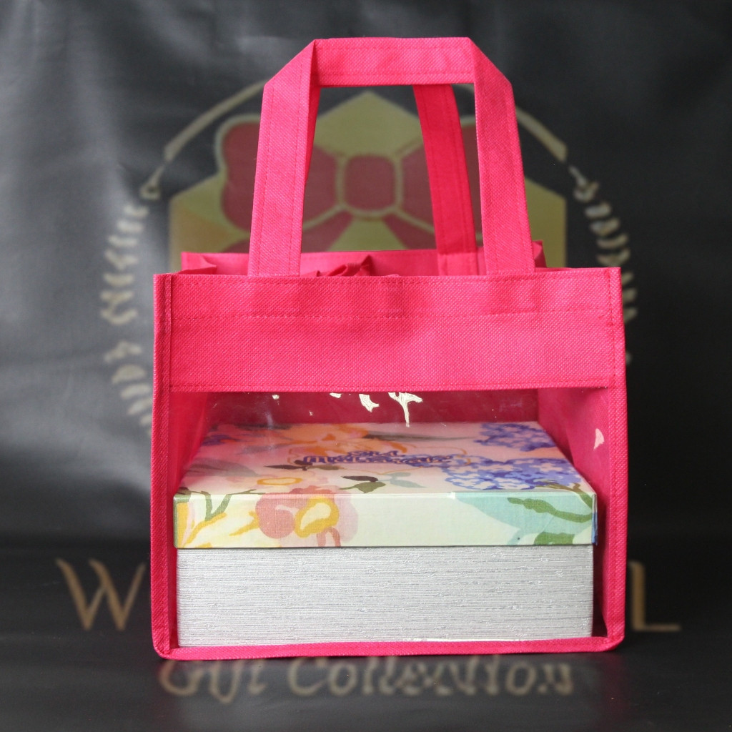 

(6 PCS) Goodie Bag Pink Fanta Mika Kain Spundbond / Kantong Kue Hampers GDB-PF
