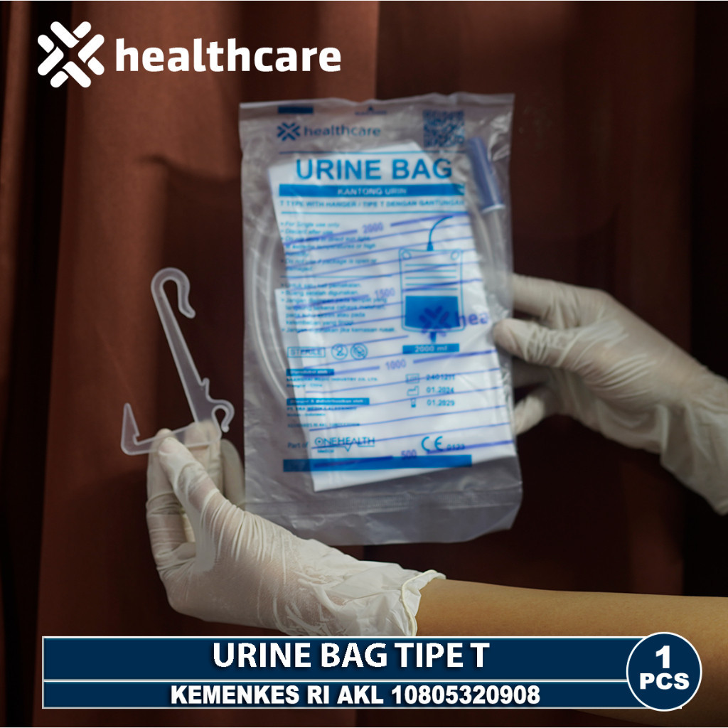 Onehealth Urine Bag Urin Bag Kantong Urin Model Push Pull / Urine Bag Urin Bag Kantong Urin Model T-