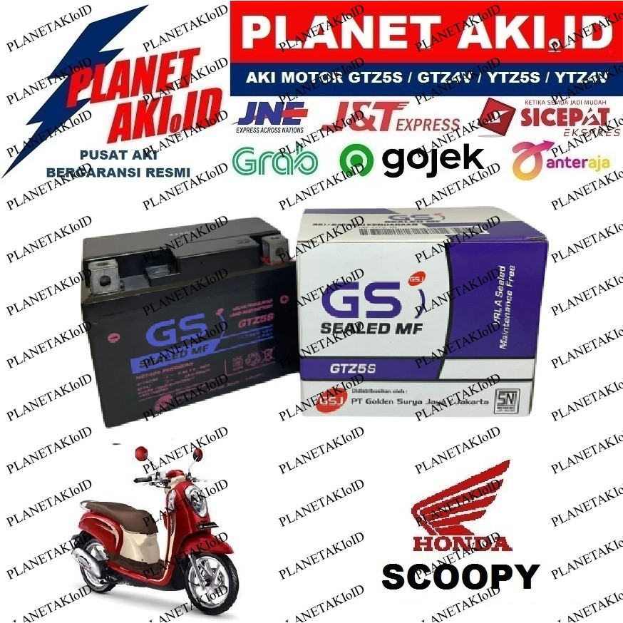 Aki Motor Honda Scoopy Aki Kering Accu Kering MF GTZ5S