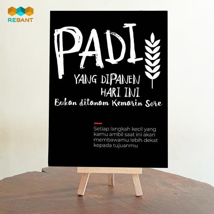 Promo REBANT Hiasan/Pajangan/Gambar/ Lukisan Dinding Quote Motivasi, MDF 15x20 art paper premium mur