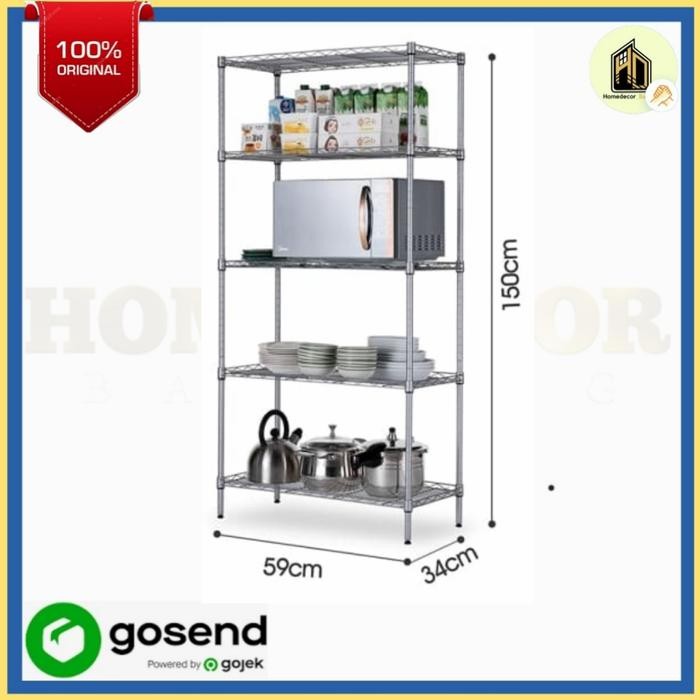 Krisbow Rak Besi Serbaguna 5 Tingkat - rak besi 5 tingkat - dak gudang