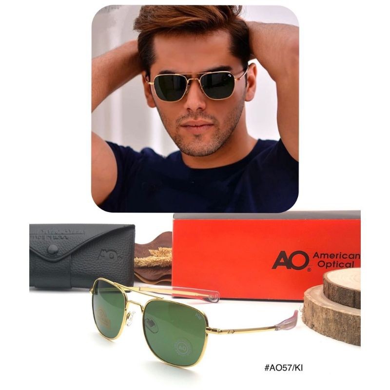 TERLARIS FULLSET ORIGINAL KACAMATA SPORT AO MASTER AVIATOR PILOT LENSA KACA TITANIUM UNISEX