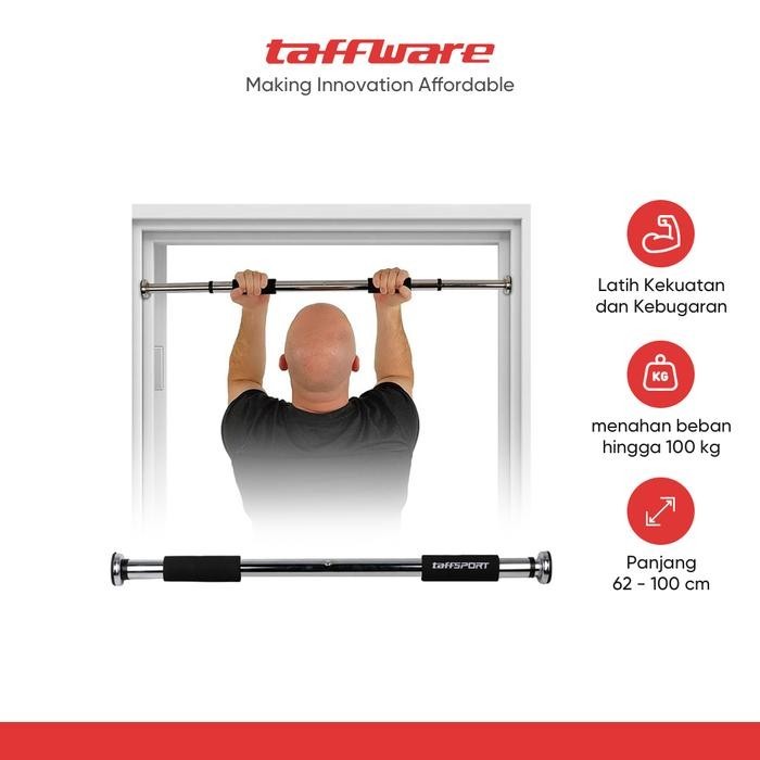 TaffSPORT Tiang Latihan Pull Up Pintu Solid Grip 62-100cm - HW139501