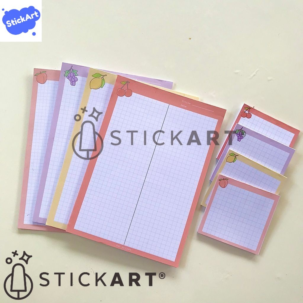 

[STICKART] A5 memopad untuk dekorasi jurnal/ memopad study planner/ daily planner memopad BAHAN DAN KWALITAS PREMIUM
