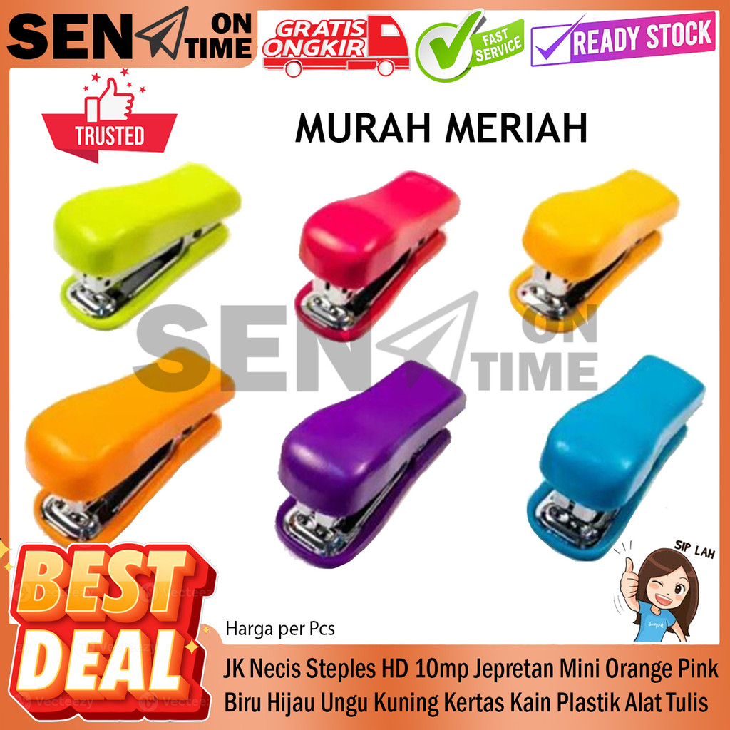 

JK Necis Stapler Mini Hd 10mp Stepler Jepretan Hekter Steples Kecil Orange Pink Kuning Hijau Biru Ungu Perlengkapan Sekolah Kantor Sarung Hekter Jekrekan Ceklekan Pengokot Menjepit Kertas Penjepit Dokumen Buku XNDL Atk Alat Tulis