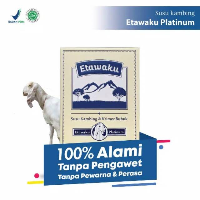

Etawaku Platinum Susu Kambing 200 Gr | Original | Dikirim Dari Medan