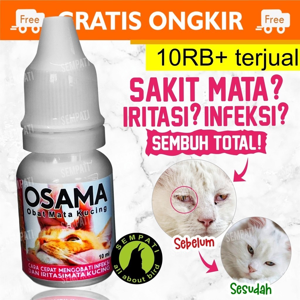 SEMPATI Osama Obat Mata Kucing Obat Tetes Sakit Mata Kucing Belekan Iritasi Infeksi Berair Mata Mera