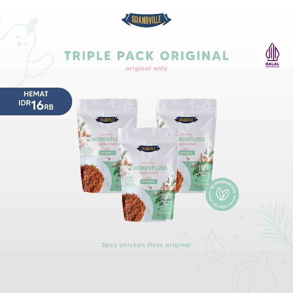 

Grandville Abon AYAM Crunchy Triple Pack Original
