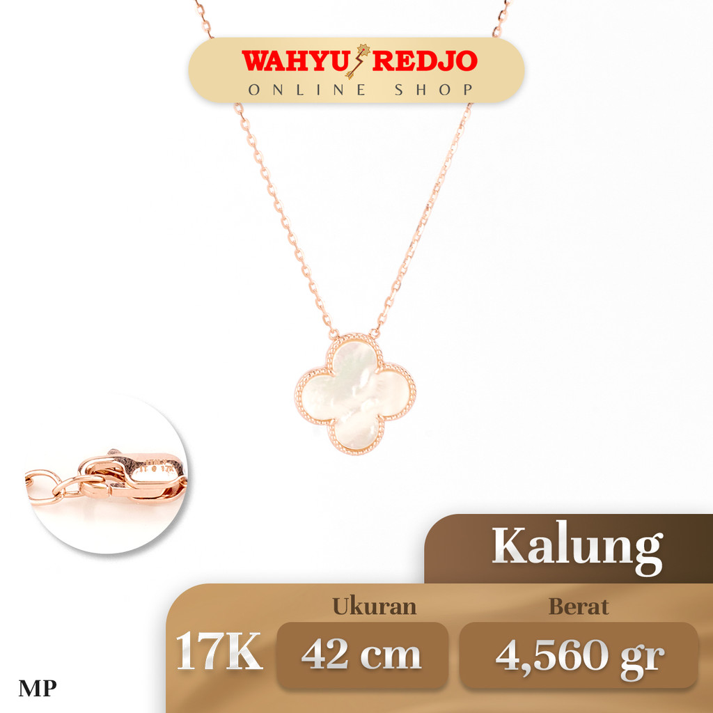 Kalung Rt Fancy Putih Rose Gold Kadar 17K Wahyu Redjo KL-17K-27792336-PMR