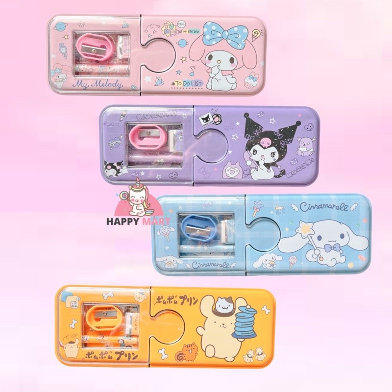 

[BEST SELLER] Kotak pensil sanrio BENING 2 tingkat / kuromi / melody / cinamonroll / pompompurin