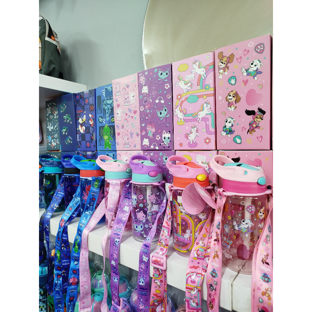 Botol Sedot Tempat Air Minum Anak Smiggle Botol Piknik Tali Tempat Bekal Anak TK SD 1327CO