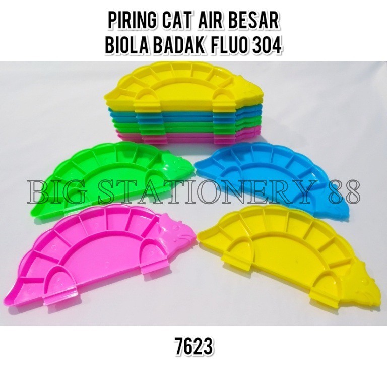 

Piring Cat Air Sakura / Palet Lukis Wadah Bentuk Badak / Tempat Watercolor Palette Biola Badak Fluo 304