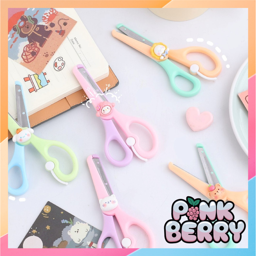 

PINK BERRY 6296 Portable Mini Size Scissors Gunting DIY Motif Karakter Gunting Lucu Alat Sekolah Anak Gunting Kecil Boneka Lucu