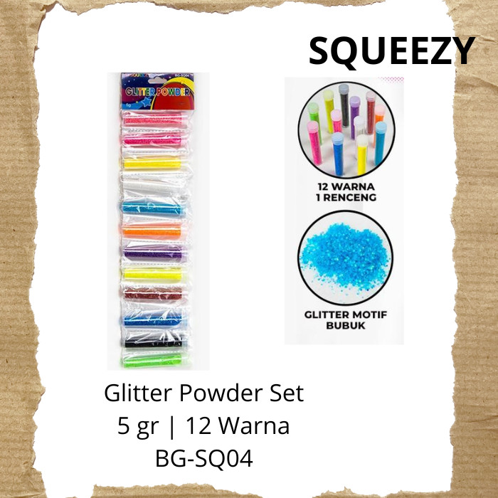 

Glitter Powder Set Renceng Squeezy 5gr 12pcs BG-SQ04