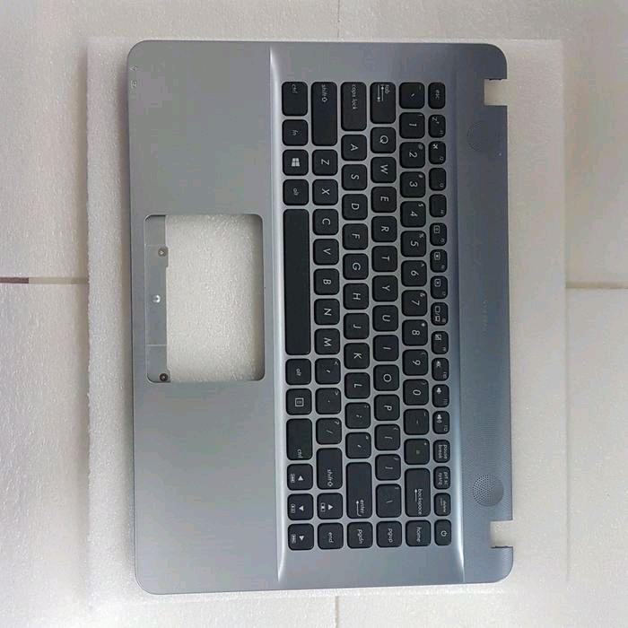 Frame Keyboard asus x441 casing asus x441 - peacok blue - Silver .