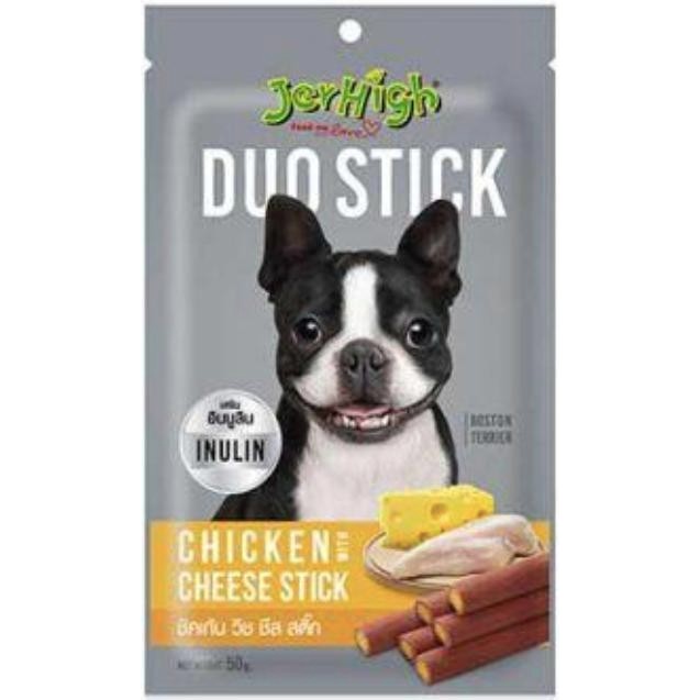

Jerhigh Duo Stick Dog Snack Cemilan Makanan Treats Treat Anjing 50 GR - Chicken Cheese