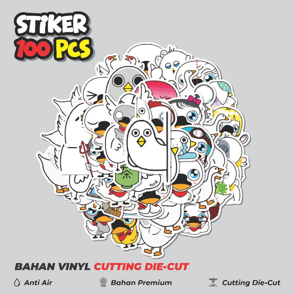 

Terbaru! 50 pcs Stiker Hewan Burung Angsa Dekorasi Lucu Kreatif untuk Notebook, Skateboard, HP