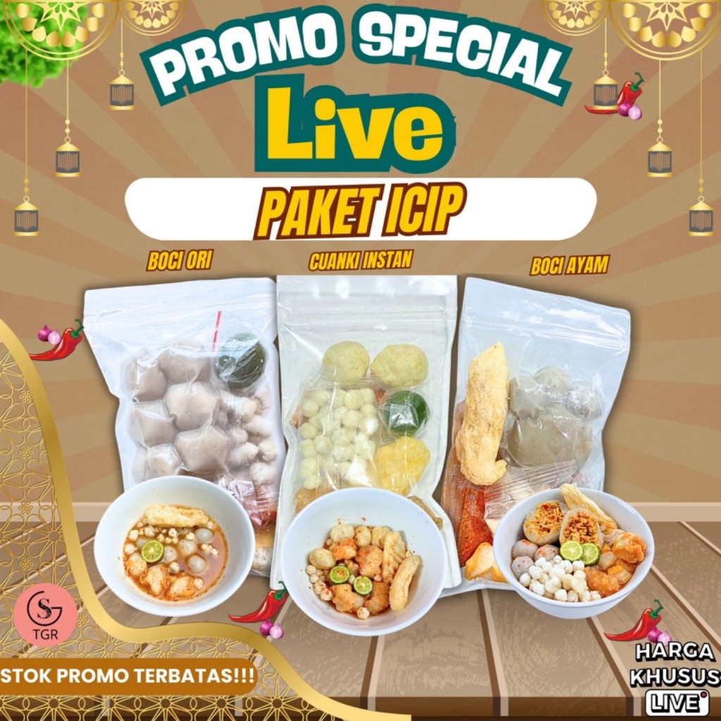 

viral.shop8 [ SPECIAL LIVE 6.6] PAKET ICIP 3 BUNGKUS-BASO ACI AYAM EKO,BASO ACI ORI,CUANKI INSTAN