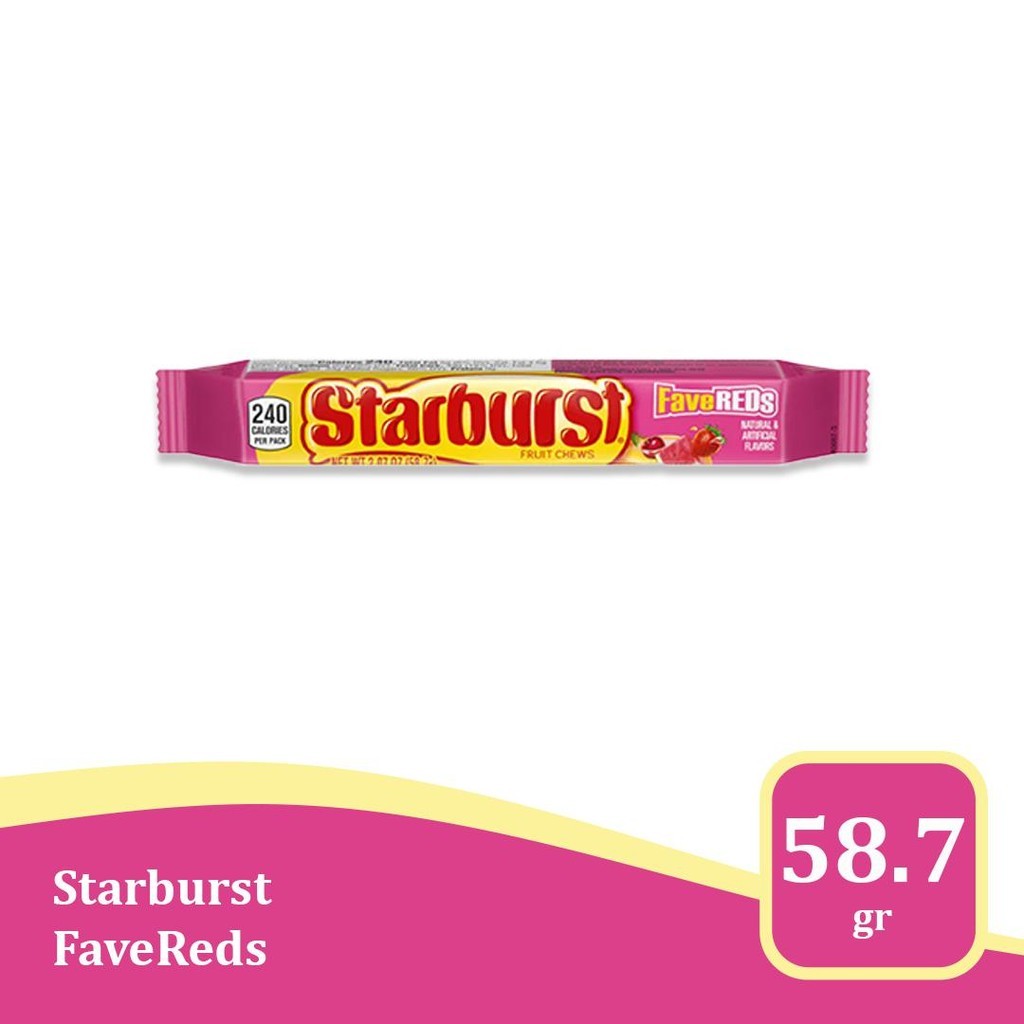 

Starburst Fave Red 2.07 oz - permen rasa buah import USA