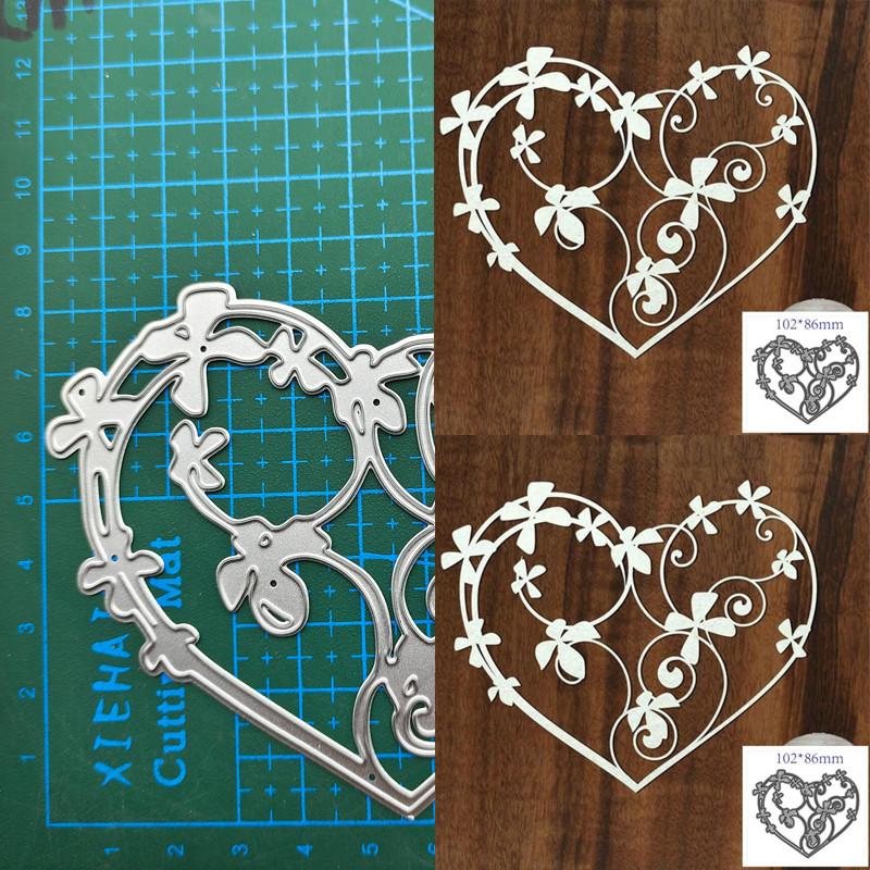 

New love Wreath metal cutting die mould scrapbook decoration embossed photo album decoration card making DIY handicrafts