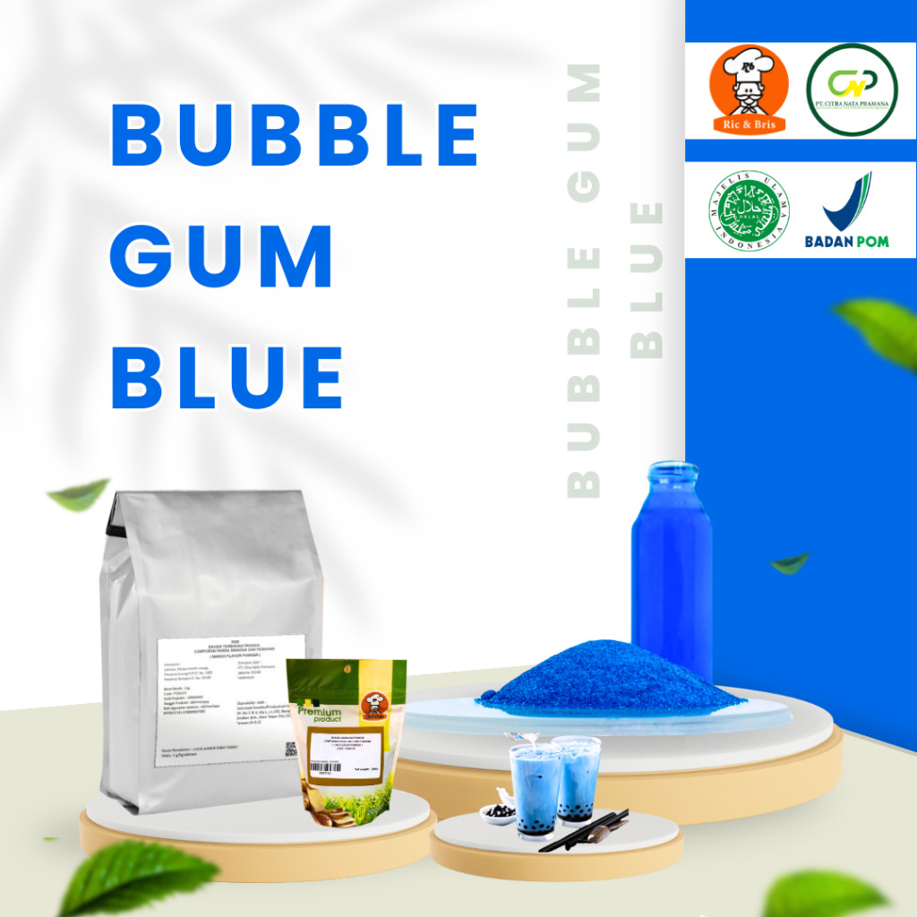 

Bubble Gum Blue Flavour Powder / Perisa Bubuk Permen Karet / Perasa Flavor Permen Karet / Bubuk Minuman Permen Karet / Powder Bubble Gum Blue