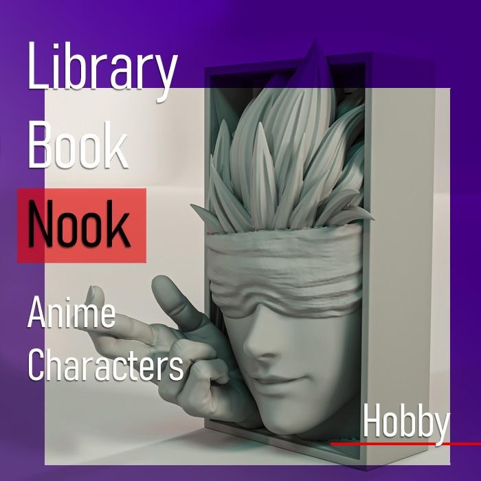 

Book Nook ANIME 3D Pembatas Buku Bookend Bookshelf Gift Kado DIY Insert End Shelf Manga Gojo Dragon Ball Jujutsu Kaisen Okarun Dandadan Deku