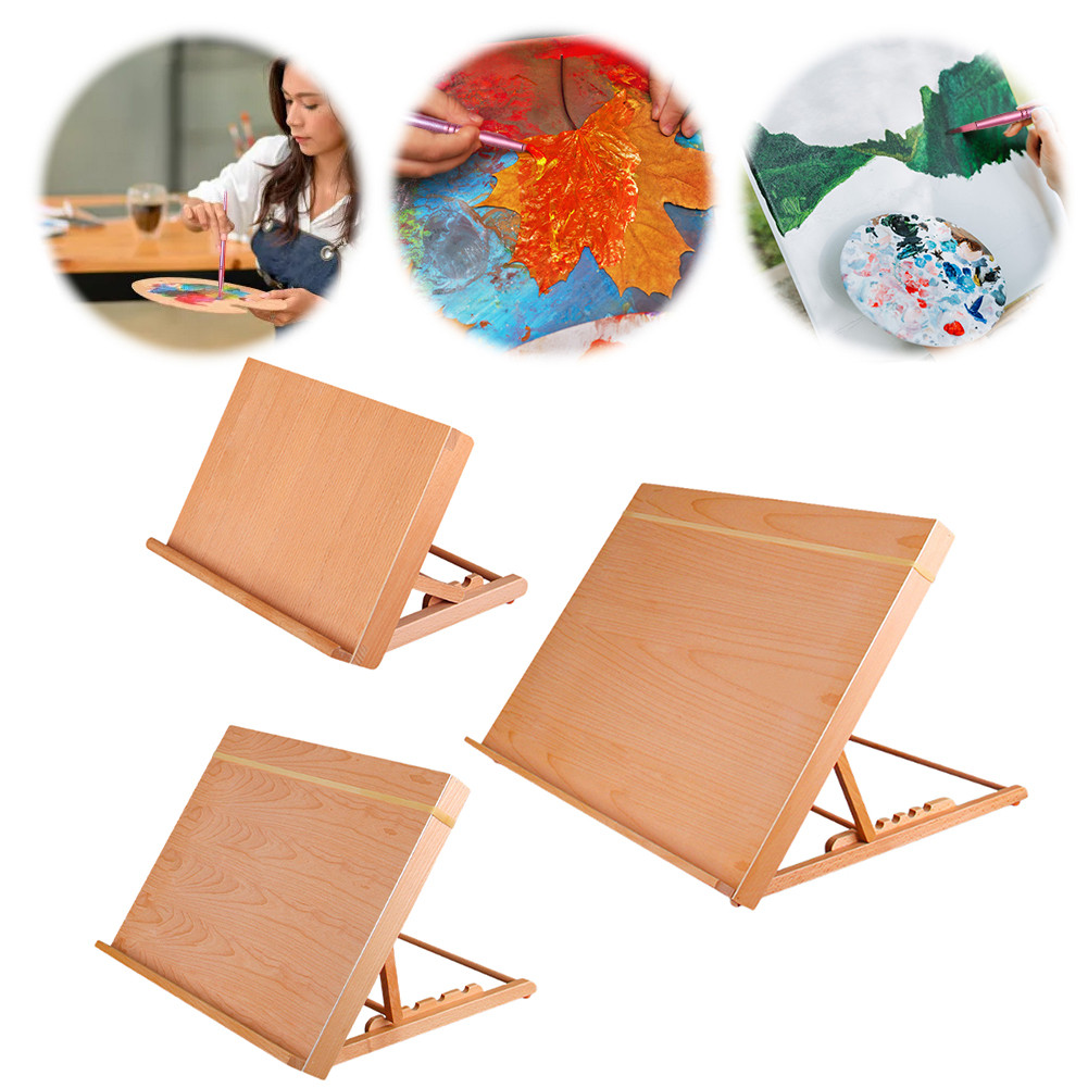 

Drafting Table Easel Adjustable Angle Desktop Drawing Board Portable Painting Stand Multi-Function for Beginners Students