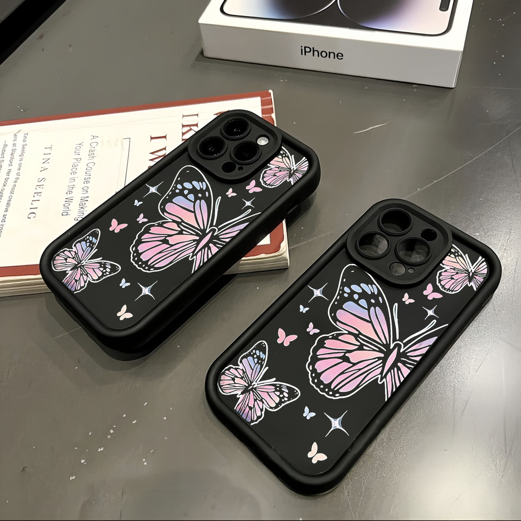 Iridescent Butterfly Casing For Infinix Smart 5 6（RM2 32GB RM3 64GB ) 7  8 Hot 9 10 11 12  Play 10 L