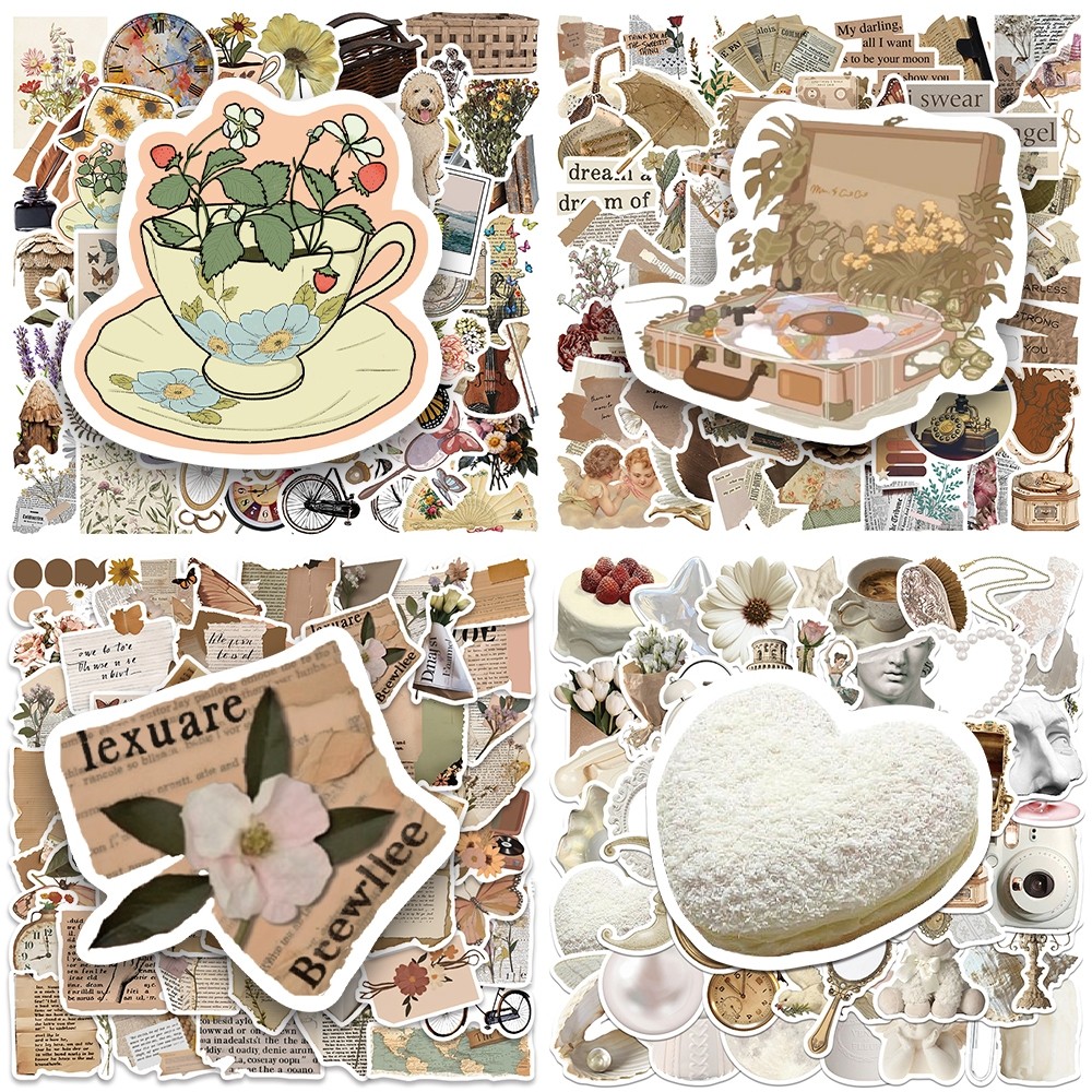 

Stiker Gaya Retro/Buku Harian/Laptop/Sticker Helm Tahan Air Vinil/Hp Casing Stiker Tahan Air Berperekat