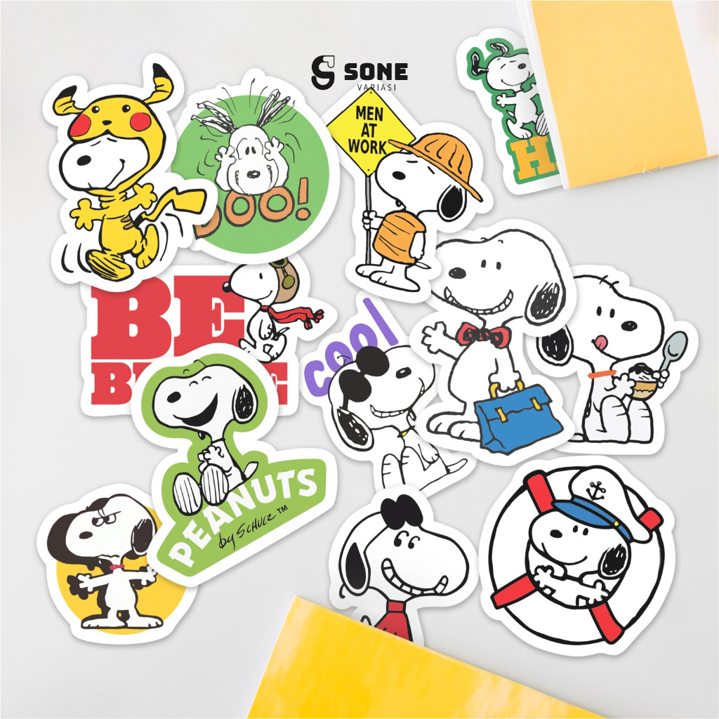 

Sticker Pack SNOOPY Aesthetic Vinyl Waterproof untuk Dekorasi Laptop Thumblr Casing HP DIY