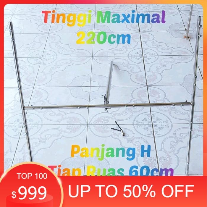 steger tegek untuk mancing nyobok bahan stainless stell jagrak pancing nyobok cagak pancing 3 ruas 7