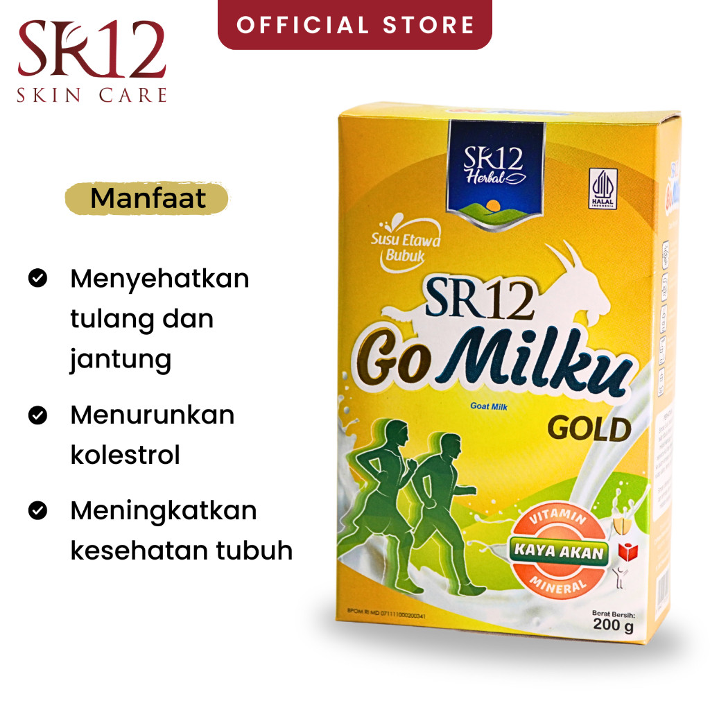 

SR12 Gomilku Gold Susu Kambing Etawa Bubuk 200gr Rendah Lemak Tinggi Kalsium Bebas Gula