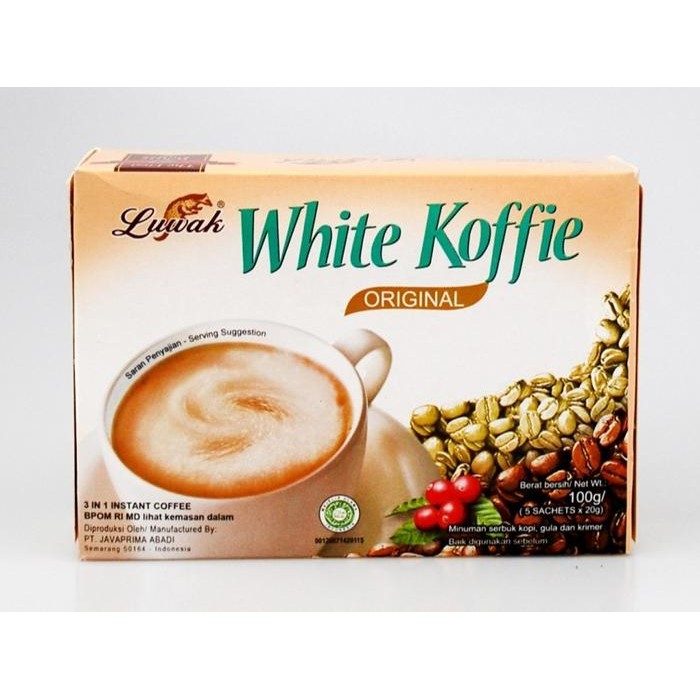 

Kopi LUWAK White Coffee Original Box isi 5's@ 20 gr