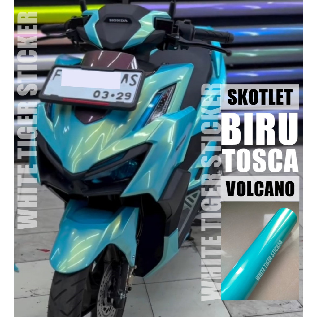 Skotlet Sticker Motor Biru Tosca Lembayung Skotlet Biru Tosca Lembayung Stiker Biru Tosca Lembayung