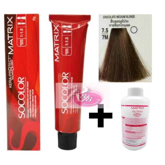 Matrix Socolor 7.5 7M Chocolate Medium Blonde + Oxydant 135ml