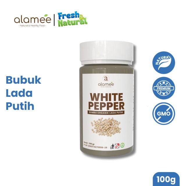 

ALAMEE Lada Putih Bubuk White Pepper Powder Merica Whitepepper Bumbu Dapur Instan Tanpa Campuran fresh and natural