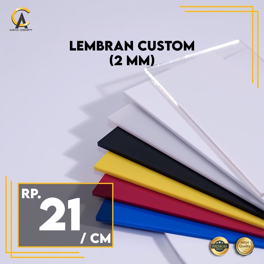 

Custom Potongan Akrilik 2mm Bentuk Persegi / Akrilik Lembaran 2mm