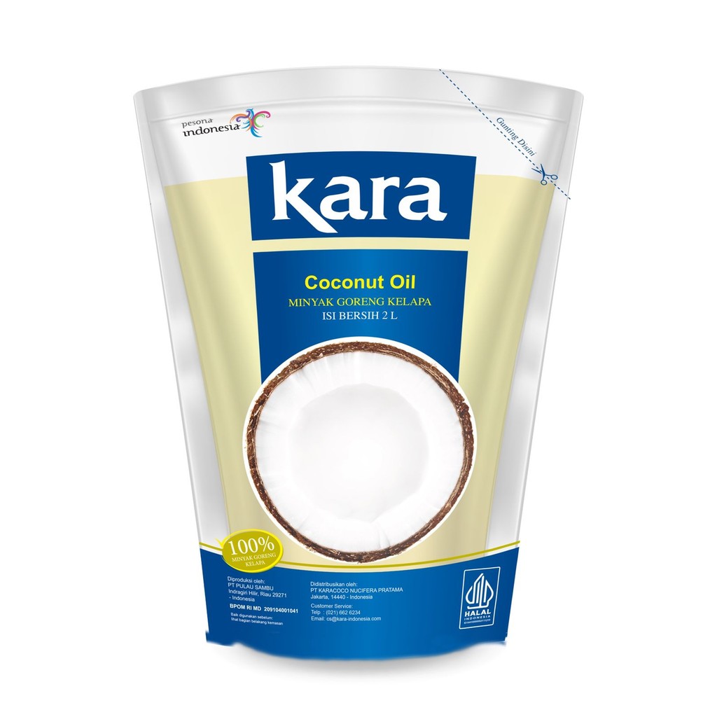 

2000ML KARA Minyak Goreng Kelapa (Coconut Cooking Oil) 2L POUCH - KARA INDONESIA