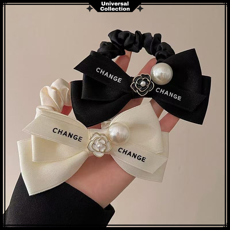 SCRUNCHIE IKAT RAMBUT KOREA MODEL PITA MAWAR VINTAGE / KUNCIRAN RAMBUT KOREA PITA ELASTIS