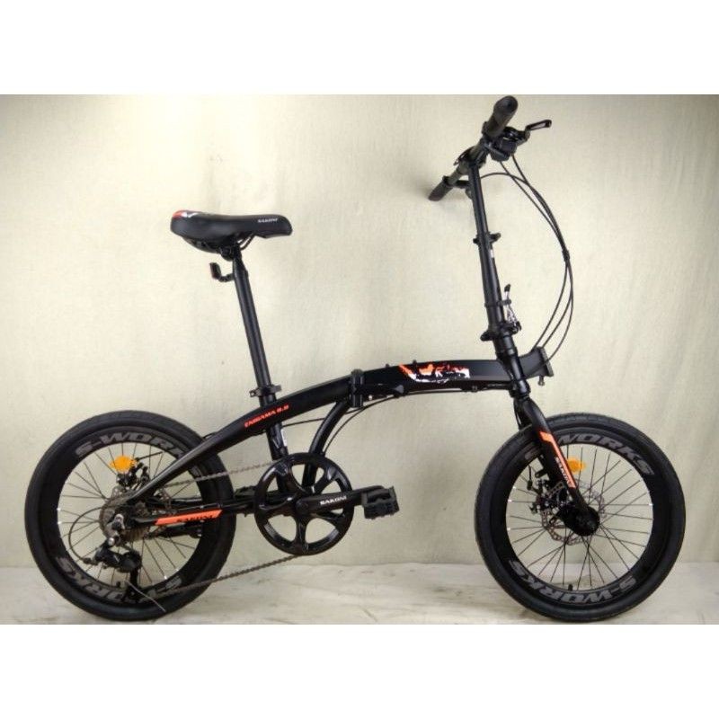 Sepeda Lipat 20 Sakoni Enigama 10.8 Alloy Hidrolik 18 Speed Murah