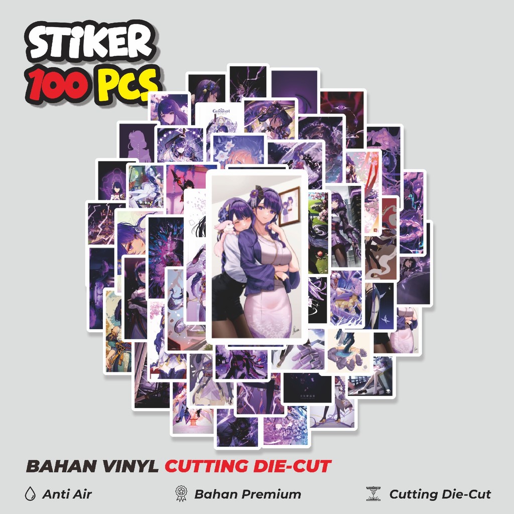 

Terbaru! 50 pcs Stiker Poster Anime Purple/Ungu Dekorasi Lucu Kreatif untuk Notebook, Skateboard, HP
