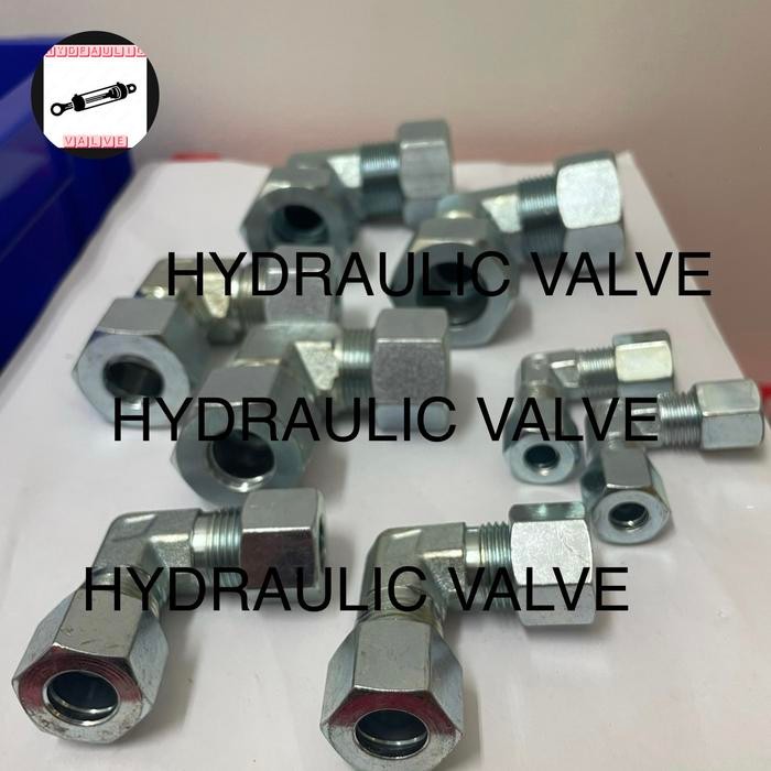 Elbow Union adapter / nepel union Elbow 6L x 6L pipe connection 6 mm / union sambungan pipa hidrolik