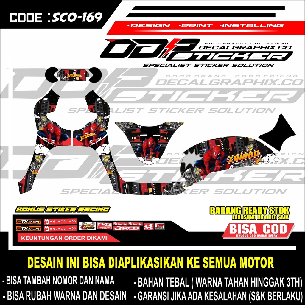 DECAL STICKER HONDA SCOOPY-DECAL & STRIPING SCOOPY FI SCOOPY ESP SCOOPY 2020-2024 TERBARU-169