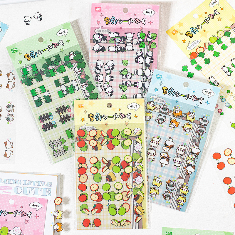 

[HARU] Cutie Mark Series Index Sticker Sheet Binder Marking Sticker Penanda Halaman Binder Lucu Label Organizer Planner