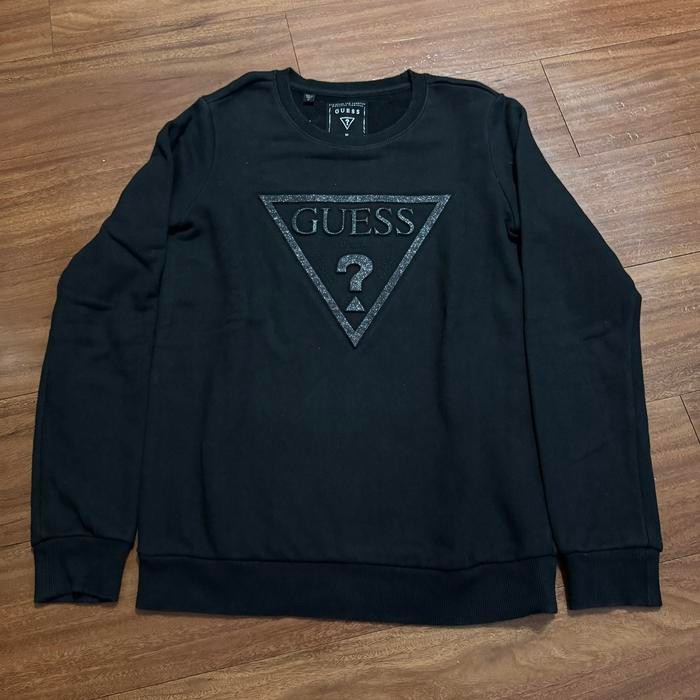 Guess Sweater Sweatshirt Glow in The Dark Black - Size XS